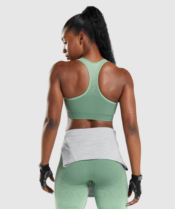 Damske Športové Podprsenky Gymshark Adapt Ombre Seamless Zelene Svetlo / Zelene | SE2047893
